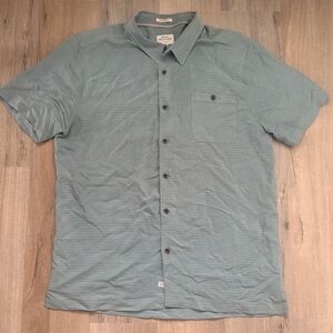 Quiksilver Waterman Collection - Blue Casual Button Down Shirt Short Sleeve